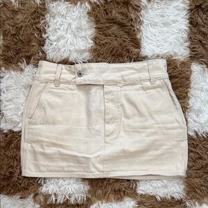 Cream Mini Skirt